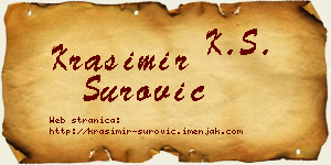 Krasimir Surović vizit kartica